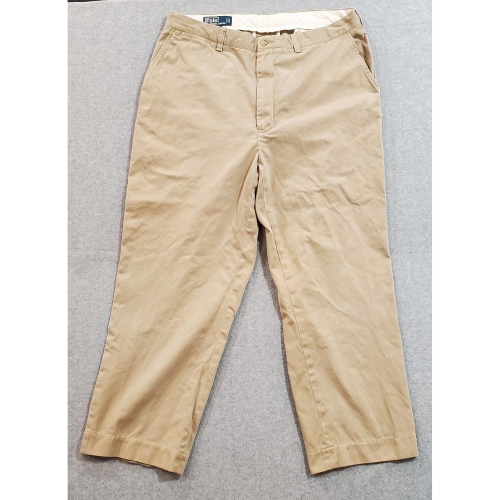 Polo Ralph Lauren‎ Prospect Pants Mens Measures 36x30 Beige Flat Front Chino